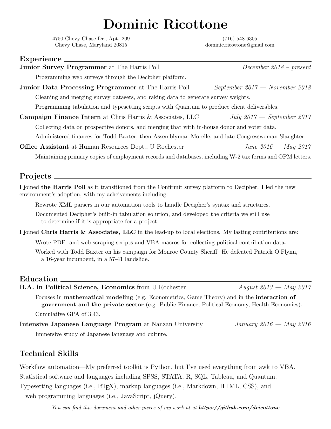 PDF resume